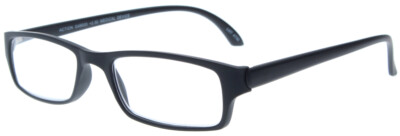 Sportlich, schlichte Kunststoff - Halblesebrille /-hilfe ACTION in Schwarz-matt