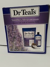 Dr Teal's Epsom Salt Soak  Foaming Bath, 14 oz. Salt, 3 oz. Bath, Lavender, New