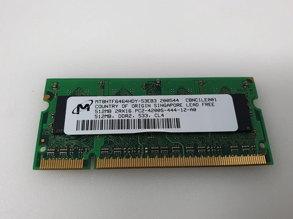 Dell Inspiron 1300 PP21L Memory RAM 512MB DDR2 PC2-4200S Micron MT8HTF6464HDY - Image 4 of 4