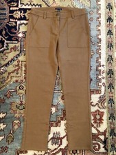  238 BNWT Eileen Fisher Organic Cotton Cozy Stretch DARK CLAY Slim Pants Sz.4