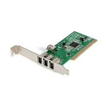 StarTech.com 4 port PCI 1394a FireWire Adapter Card - 3 External 1 Internal F...