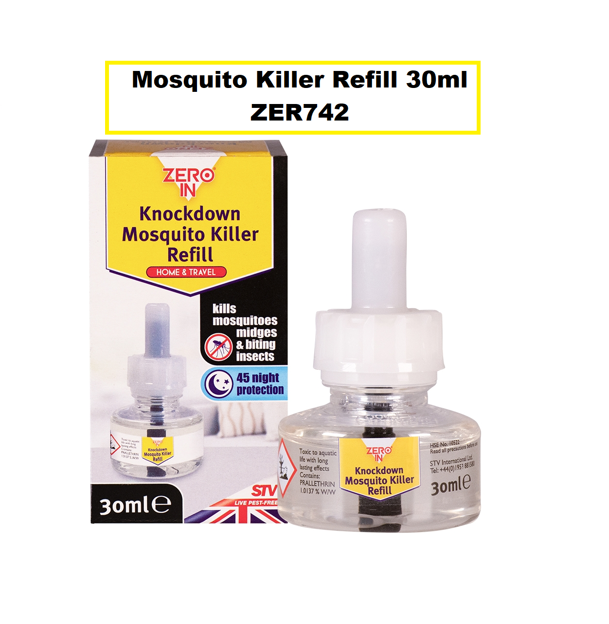 Zero In STV Mosquito Plugin Mosquito Repellent Killer Refill (Choose