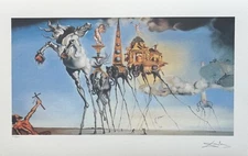 Salvador Dali TEMPTATION OF ST. ANTHONY Facsimile Signed Numbered Giclee 16"x24"