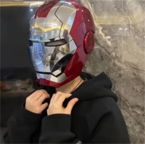 Iron Man Silver MK5 Helmet Electronic Voice Activated Open&Close Mask AUTOKING - Picture 20 of 24