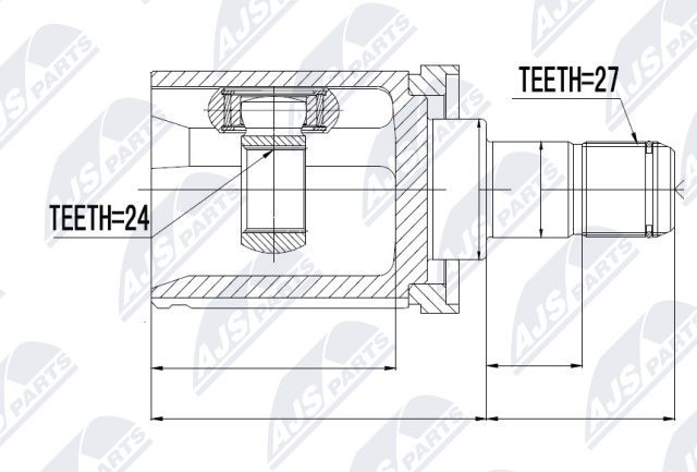 NPW-BM-011 NTY Joint Kit, drive shaft for BMW