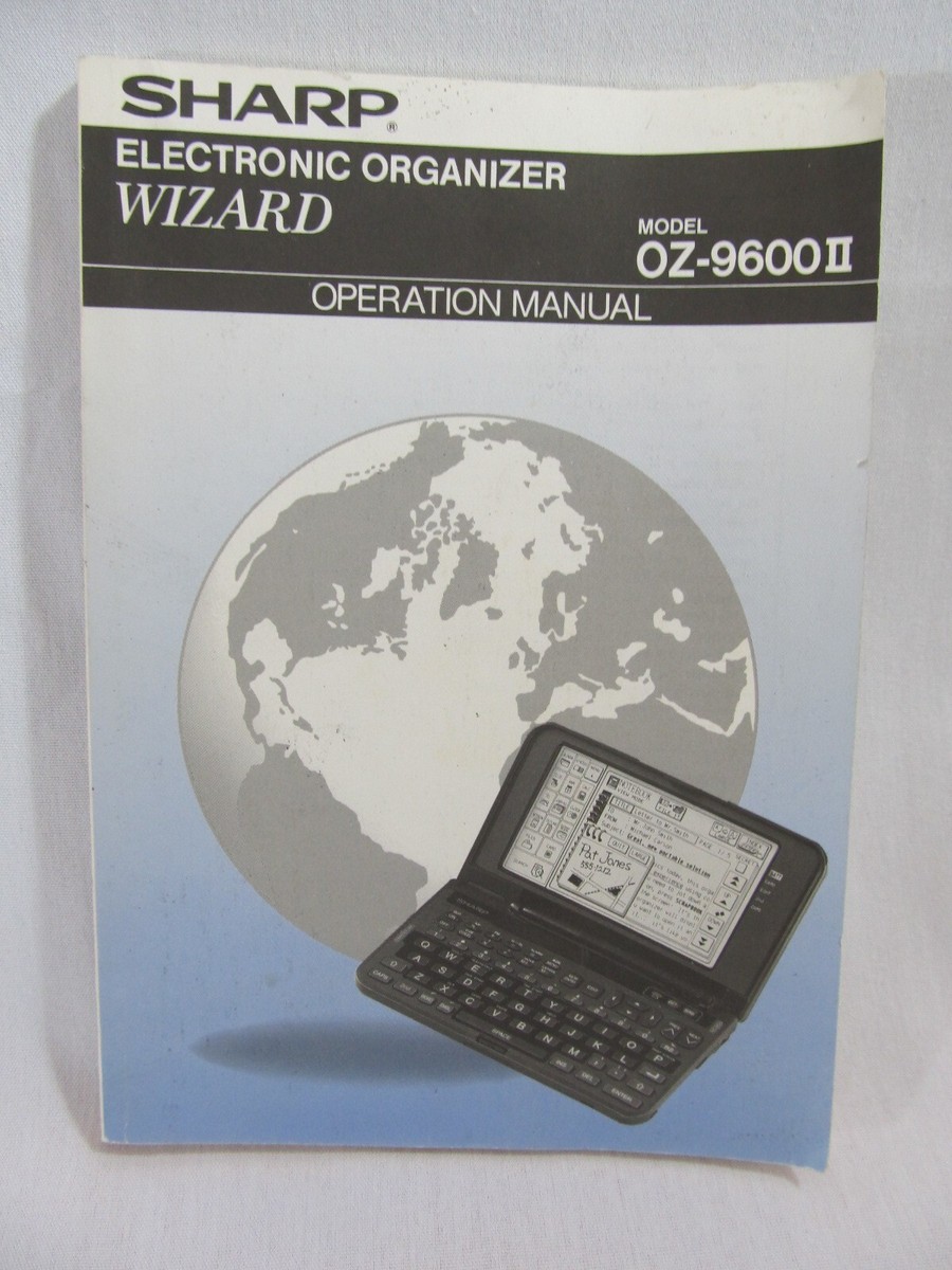 Sharp Wizard OZ-9600II Vintage Electronic Organizer 512kb w 