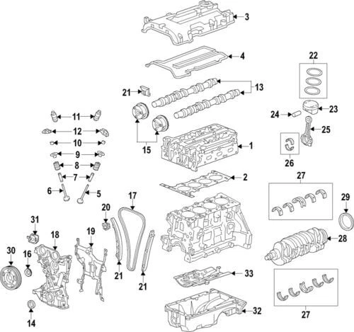 Biela del motor para Buick Chevrolet Encore Sonic 2011-2021 (P/N 25195032)