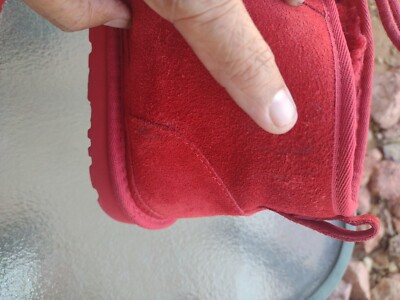 Ugg Neumel Ribbon Red Suede Sheepskin Chukka Ankle Men display picture 3