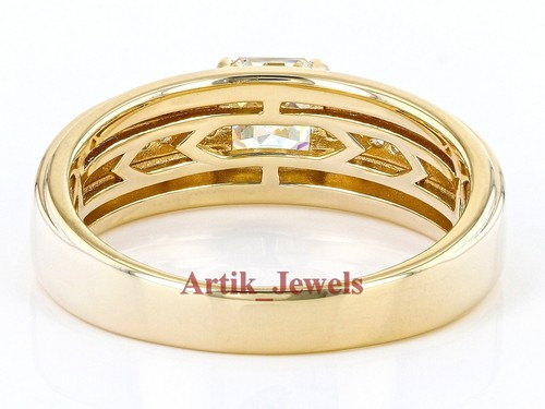 Herrenring Moissanit mit 14 Karat vergoldetem Silber #491 - Bild 3 von 12