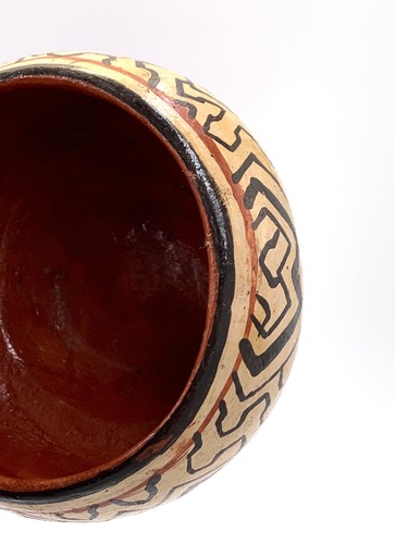 Vaso cerimoniale ceramica fatto a mano Shipibo Shamane Perù commercio equo e solidale - Foto 2 di 6