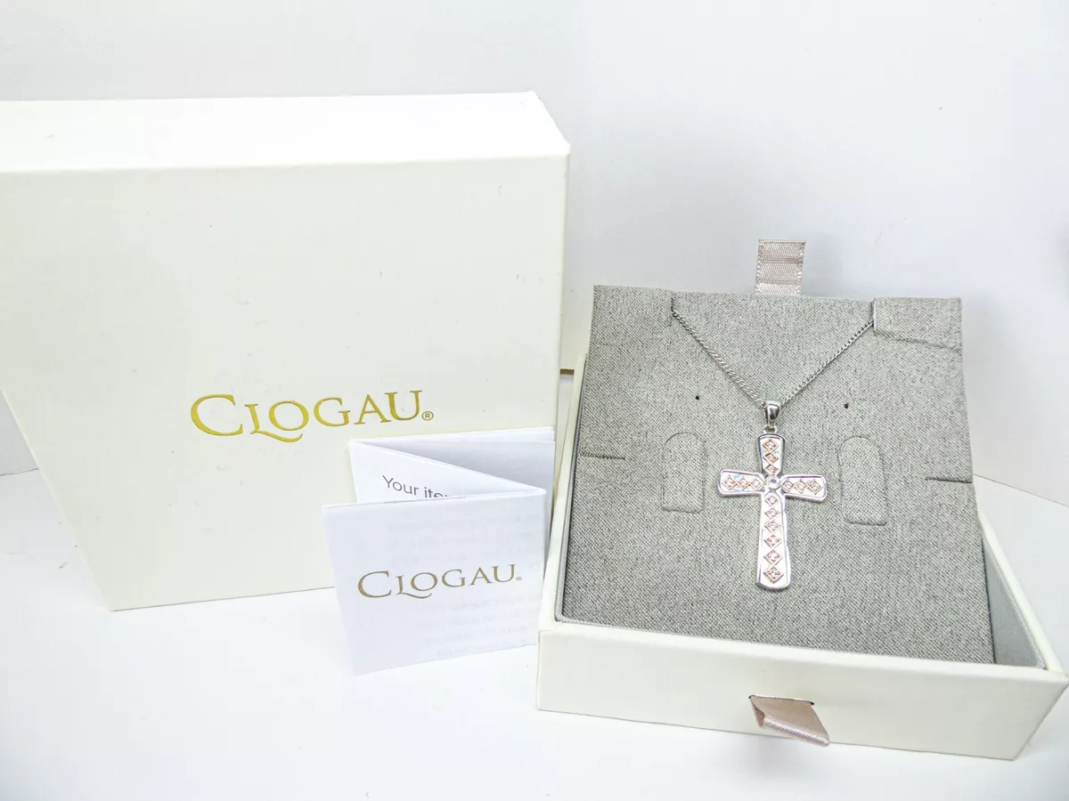 Clogau Silver 9ct Rose Gold Welsh Heritage Cross Pendant 22