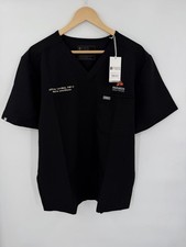 NEW Figs Scrub Shirt Mens XL Black Leon Two Pocket Technical Medical Top