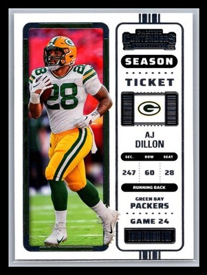 2022 Panini Contenders #42 AJ Dillon
