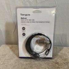 Labtop Targus Defcon CL Coiled Cable Lock New Combination 5.5 Feet