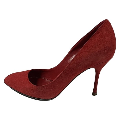 Auth sergio rossi - Red Suede Women's Pumps - Picture 1 of 9