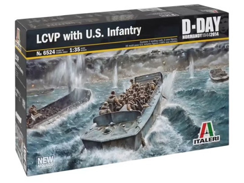 Barge de débarquement LCVP Italeri 1/35 maquette bateau militaire US WWII avec figurines infanterie