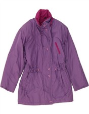 VINTAGE Womens Oversized Windbreaker Jacket UK 10 Small  Purple Cotton DJ57