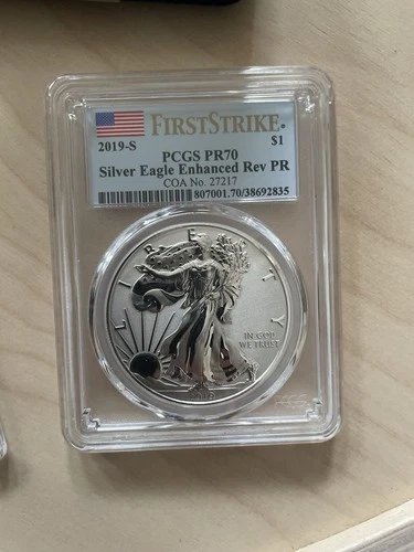 2019-S Enhanced Reverse Proof American Silver Eagle PCGS PR70 First Strike MINT