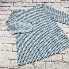Talbots Women XL 3/4 Sleeve Button Down Strip...