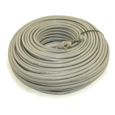 200ft Cat6A SHIELDED Ethernet RJ45 Patch Cable Stranded Snagless Booted GRA