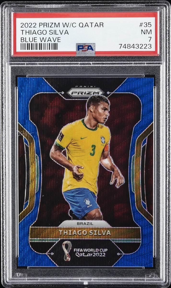 2022 Panini Prizm World Cup Qatar - Thiago Silva #35 Blue Wave