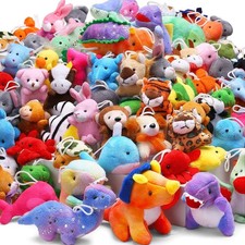 72 Pack Mini Stuffed Animal, Assorted Plush Toy Dinosaur, Zoo, Ocean , Party Fa