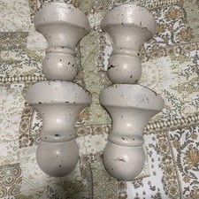 SET OF 4 CAST IRON BATHTUB FEET WHITE