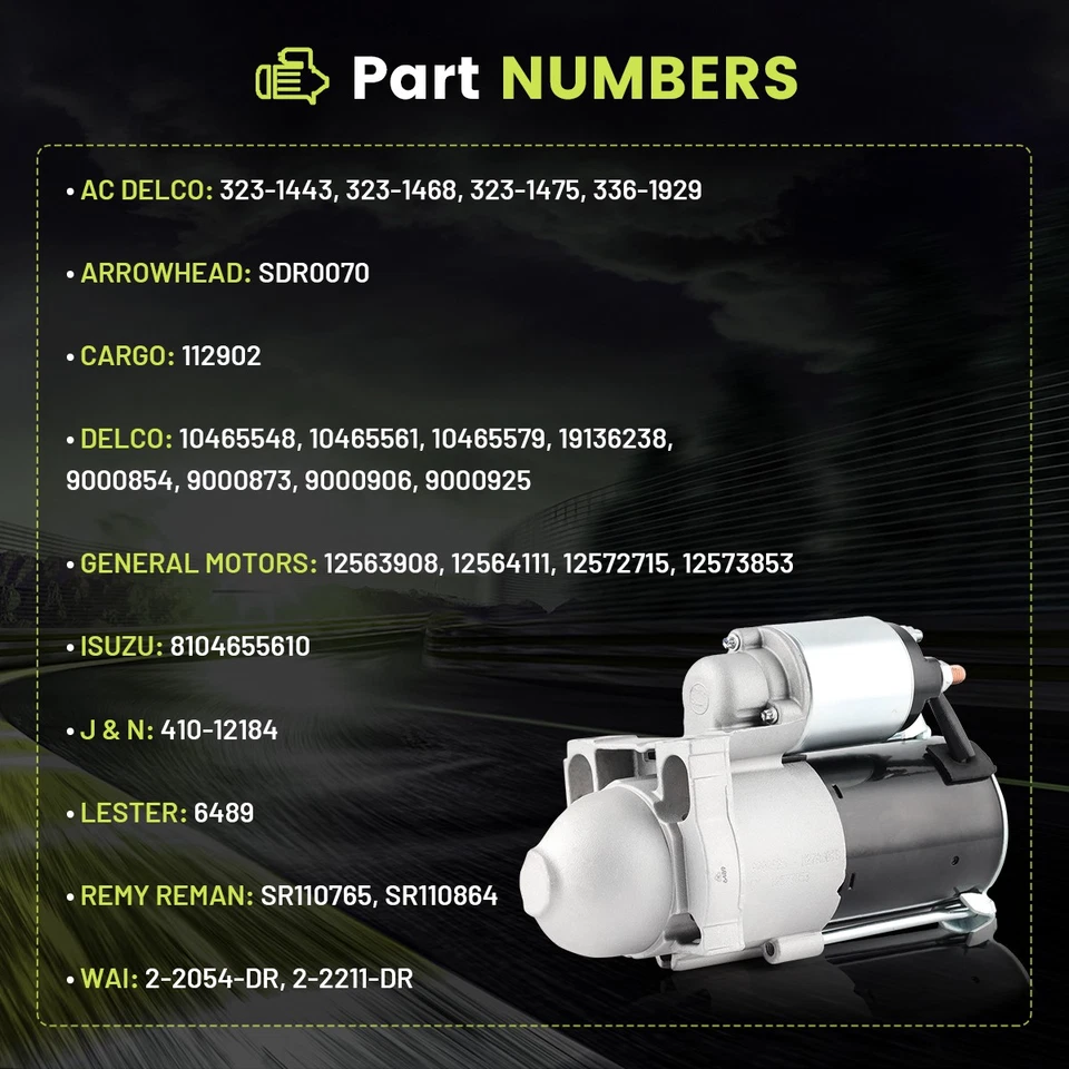 Starter For 2001 2002 2003 Chevrolet Tahoe GMC Yukon / Yukon XL 4.8L & 5.3L 6489 - Image 3 of 4