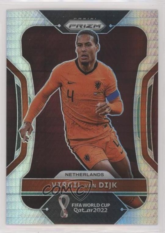 2022 Panini Prizm World Cup Qatar Hyper Prizm Virgil Van Dijk #163 0s9t