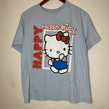   Happy  Hello Kitty Graphic T Light Blue - Size Medium Has Flaws - C70