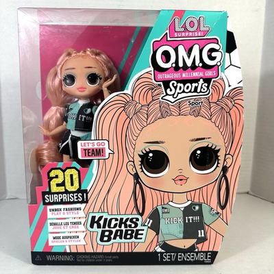 #ad New LOL Surprise OMG Sports Fashion Doll Kicks Babe with 20 Surprises Soccer NIB $55.00