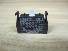 Allen Bradley 800E-3X01 Contact Block D5-3X01 Black Pack of 3 