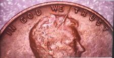 1952 S  Lincoln Wheat Cent,  Die  Cracked Skull