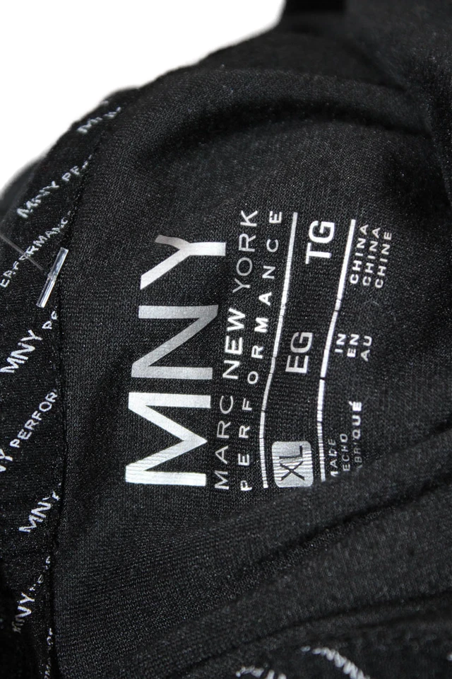 Sudadera con capucha negra con cremallera con estampado de terciopelo negra talla XL Marc New York Performance para mujer Foto 4 de 4