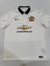 Nike FC Manchester United 2014/2015 Away Jersey Kit Men’s Large Dri-Fit White