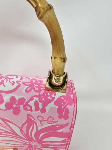 Mini bolso rosa con mango de bambú Lilly Pulitzer Leilani - Imagen 2 de 9