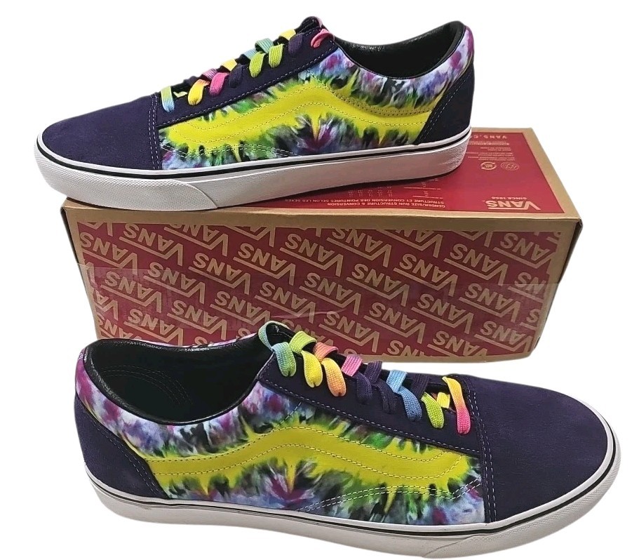 VANS ~Men's 13~ Mysterioso/True Neon Tie Dye Old Skool Suede Shoes Sneakers  NEW