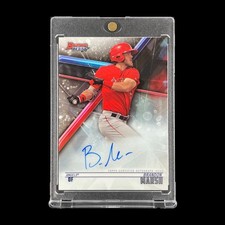 BRANDON MARSH CHROME ROOKIE ON CARD AUTO 2018 Bowman's Best Autograph - Phillies. rookie card picture