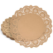 Gift Boutique Kraft Paper Doilies 300 Pack 12 Inch Round Lace Disposable Doily