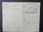 R. I. 1st Light Battery soldier letter on rare "Running the Blockade" letterhead