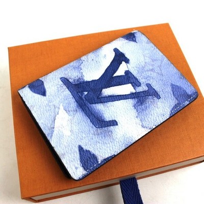 Louis Vuitton Pocket Organizer Monogram Watercolor Blue Coated Canvas M80455