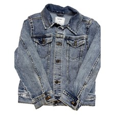 Old Navy Denim Jacket Kids Size M 8 Blue Trucker Classic Cotton Blend Stretch