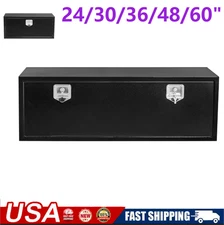 24/30/36/48/60" Black Steel Pickup Truck Storage Tool box RV Trailer Tool Chest