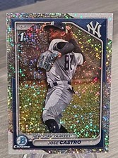 Jose Castro 2024 Bowman Chrome Speckle Refractor /299 1st #BCP-175 Yankees