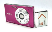 SONY Cyber-Shot DSC-W550 Pink 4x zoom Digital Camera Tested Japanese Only