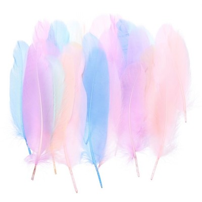 4-7'' Natural Goose Feathers Bulk for Crafts, 200 Pack Soft Color Mix