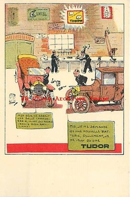 Early Auto Advertising for Tudor Car Batteries, Publicite L' Accumulateur Tudor