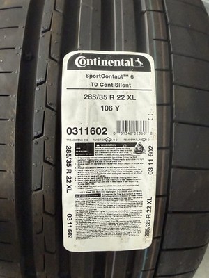 Continental 285/35R22 XL 106Y Sport contact 6 ContiSilent