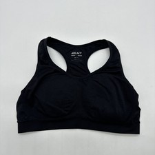 Jockey Spro Bra Girls L Black Solid Logo .#36794