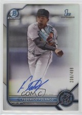 2022 Bowman Chrome Prospect Refractor 239/499 Federico Polanco #CPA-FP Auto 9bv